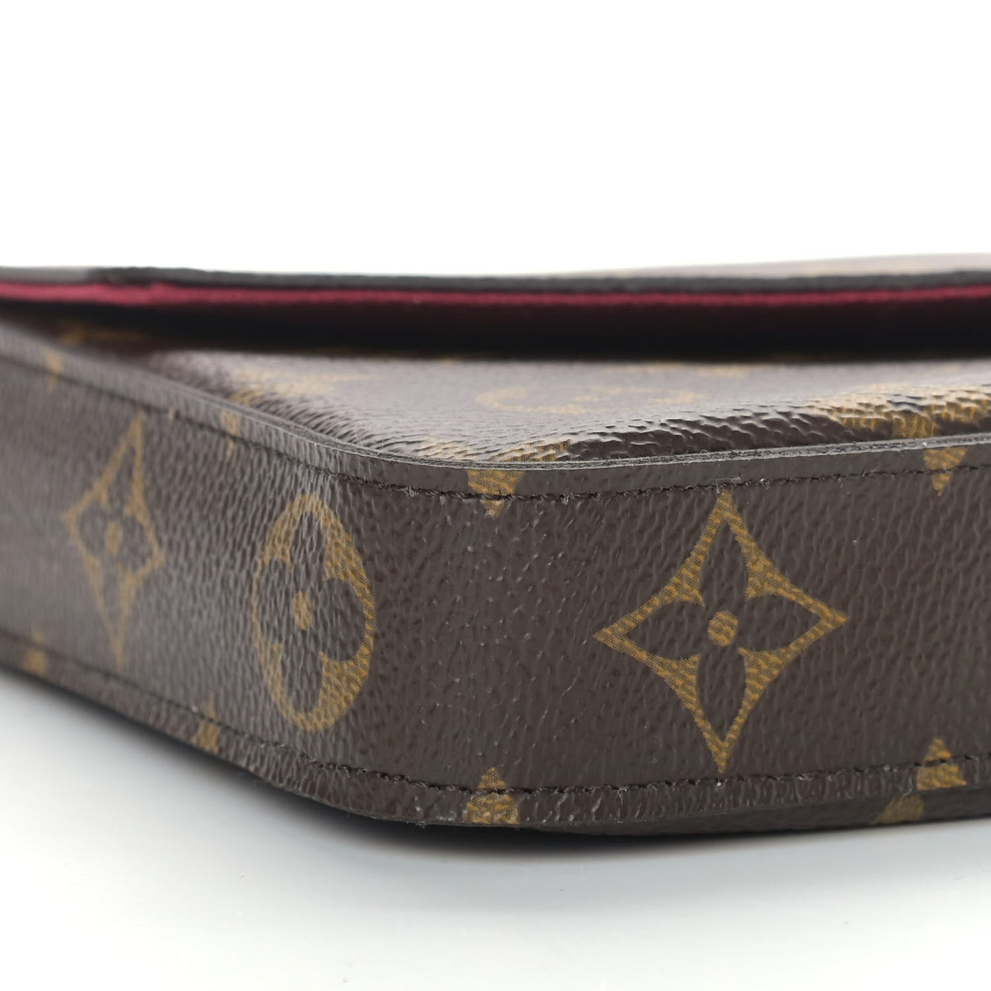 Monogram Pochette Felicie Chain Wallet Fuchsia