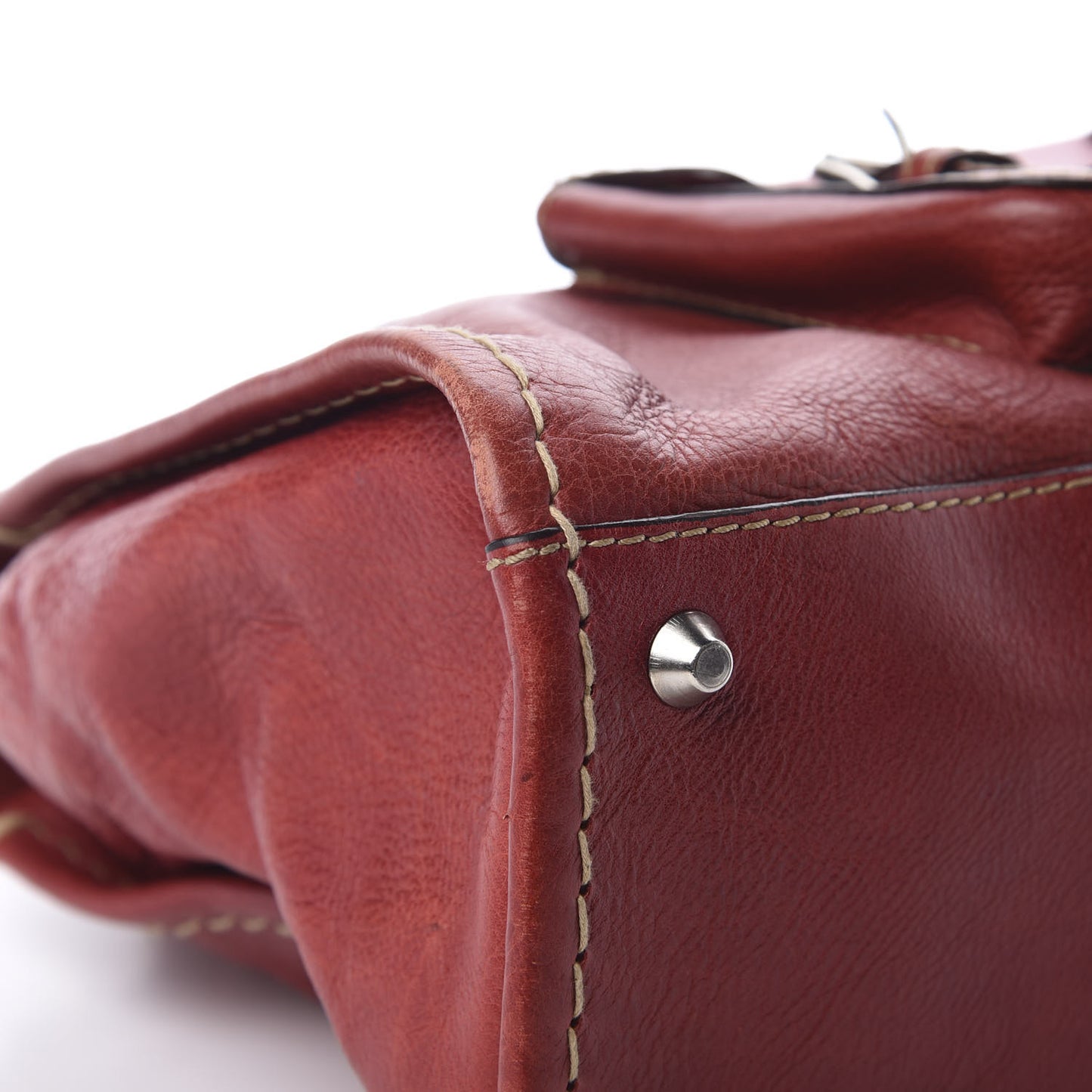 Calfskin Edith Satchel Whiskey