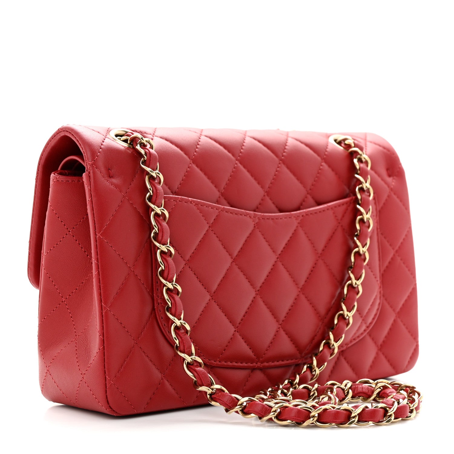 Chanel Lambskin Quilted Small Double Flap Red 3 of 14