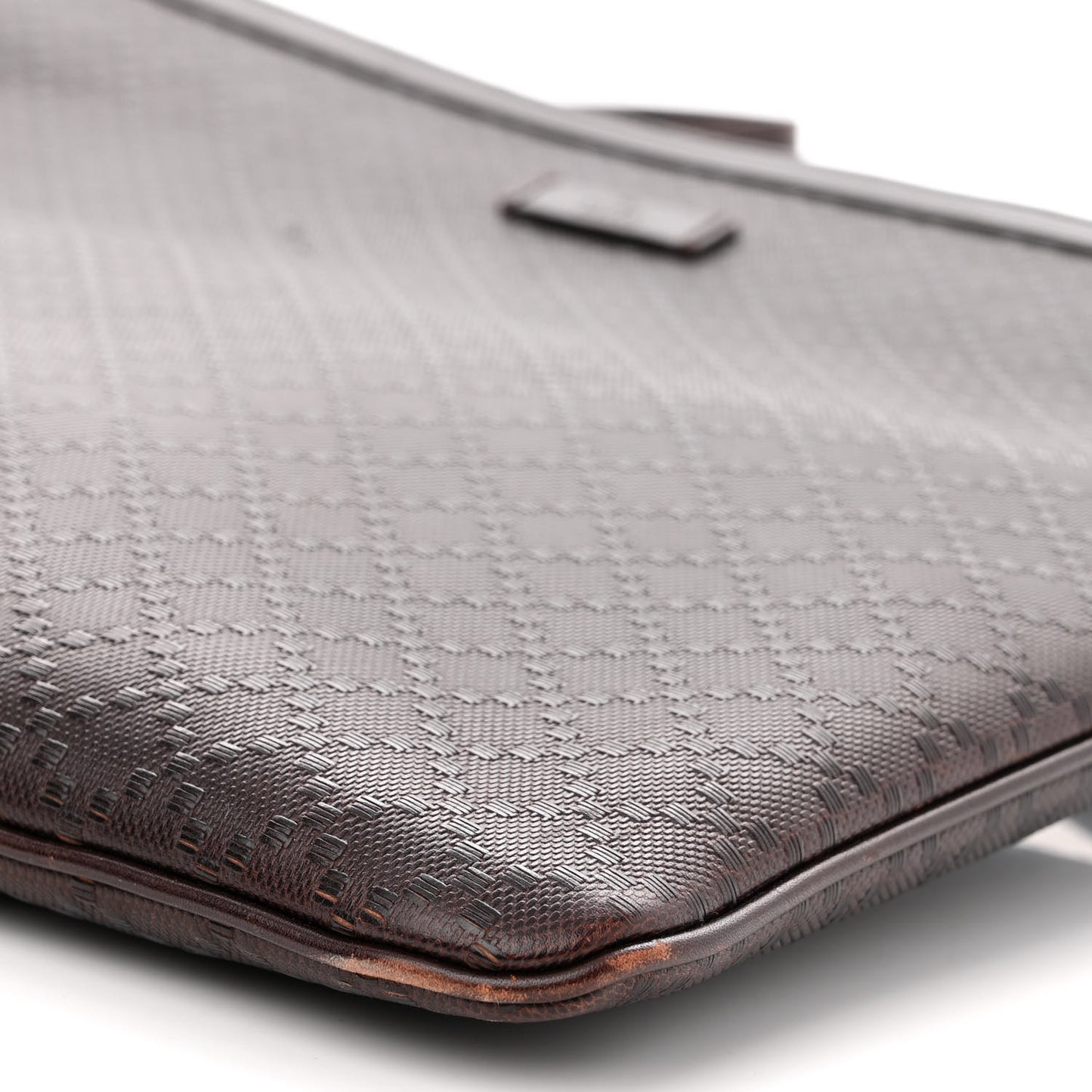 Hilary Lux Bright Diamante Medium Flat Messenger Bag Testa Di Moro