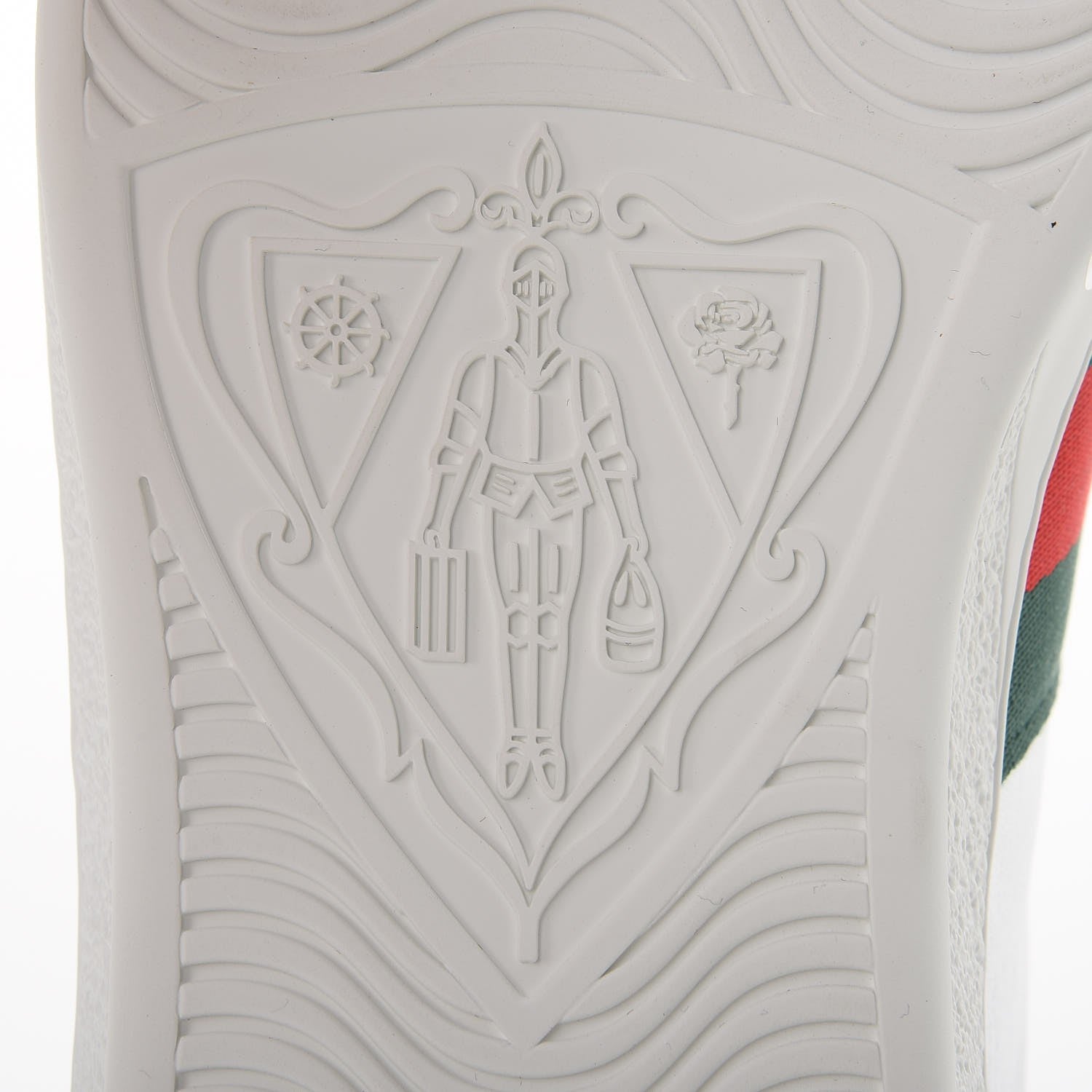 Gucci Metallic Nappa Ayers Web Lightning Bolt Embroidered Mens Ace Sneakers 9.5 Silver 7 of 12