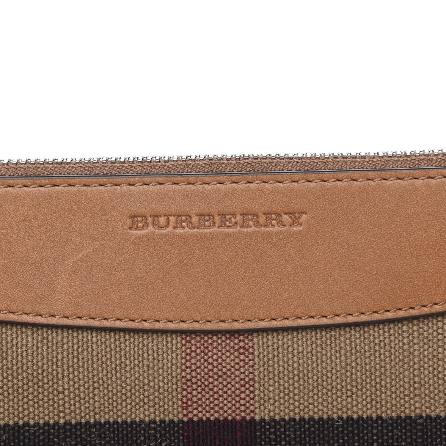 Burberry Mega Check Peyton Crossbody Clutch Bag Saddle Brown 9 of 12