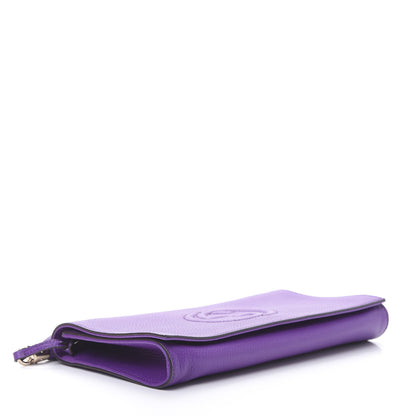 Gucci Pebbled Calfskin Medium Soho Clutch Shine Purple 4 of 11