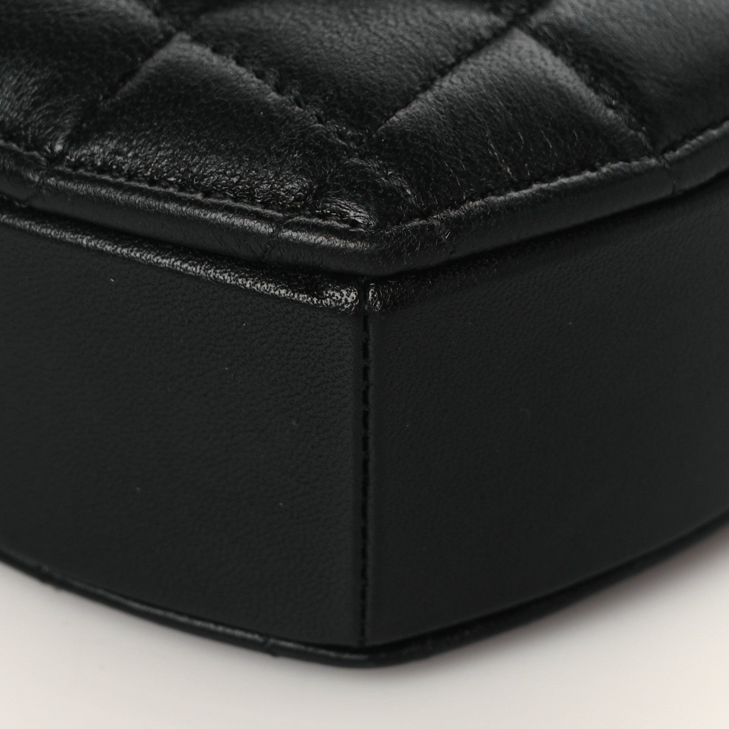 Chanel Lambskin Quilted CC In Love Heart Clutch With Chain Black 9 of 9