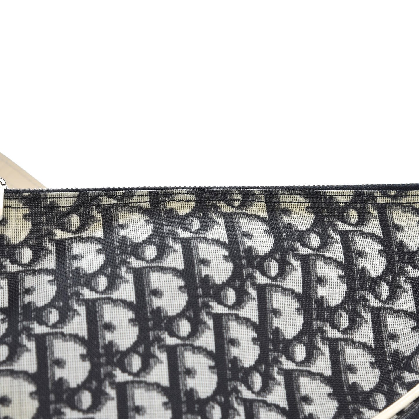 Monogram Mini Saddle Pochette White Black