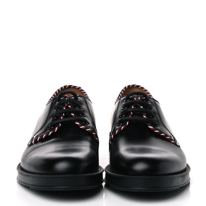 Gucci Calfskin Embroidered Mens Lace Up Derbys 5 Black 2 of 9