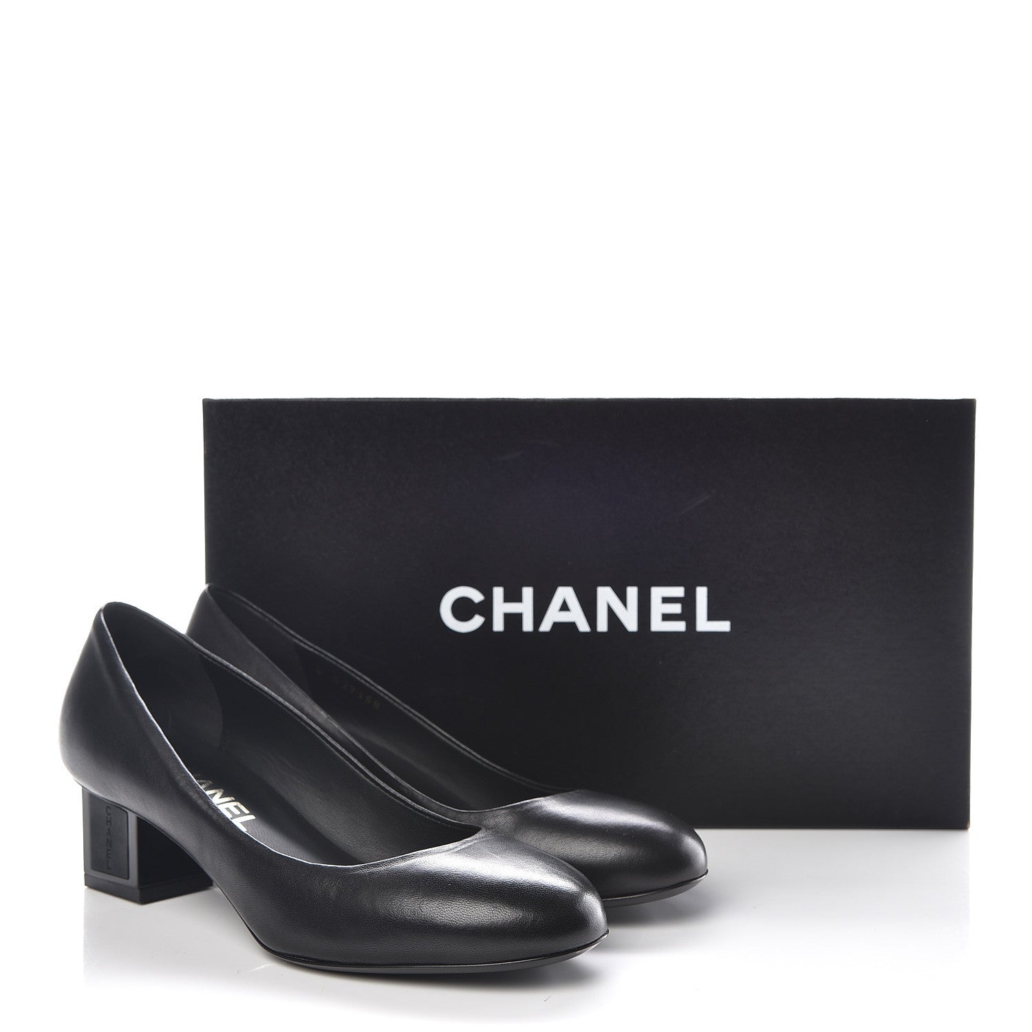 Chanel Lambskin CC Pumps 37 Black 9 of 9