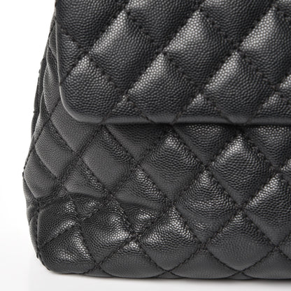 Chanel Caviar Quilted Medium Coco Handle Flap Black 8 of 9