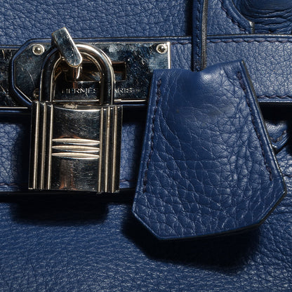 Hermes Taurillon Clemence JPG Birkin 42 Bleu Brighton 3 of 21