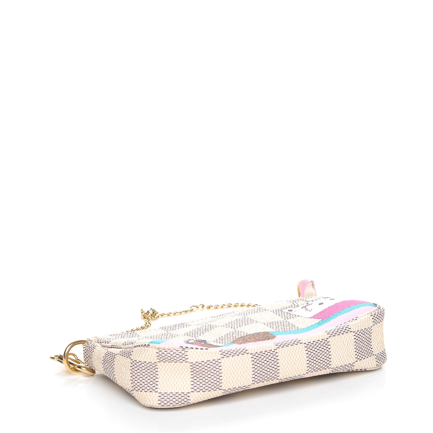 Louis Vuitton Damier Azur 2016 Christmas Animation Mini Pochette Accessories 4 of 7