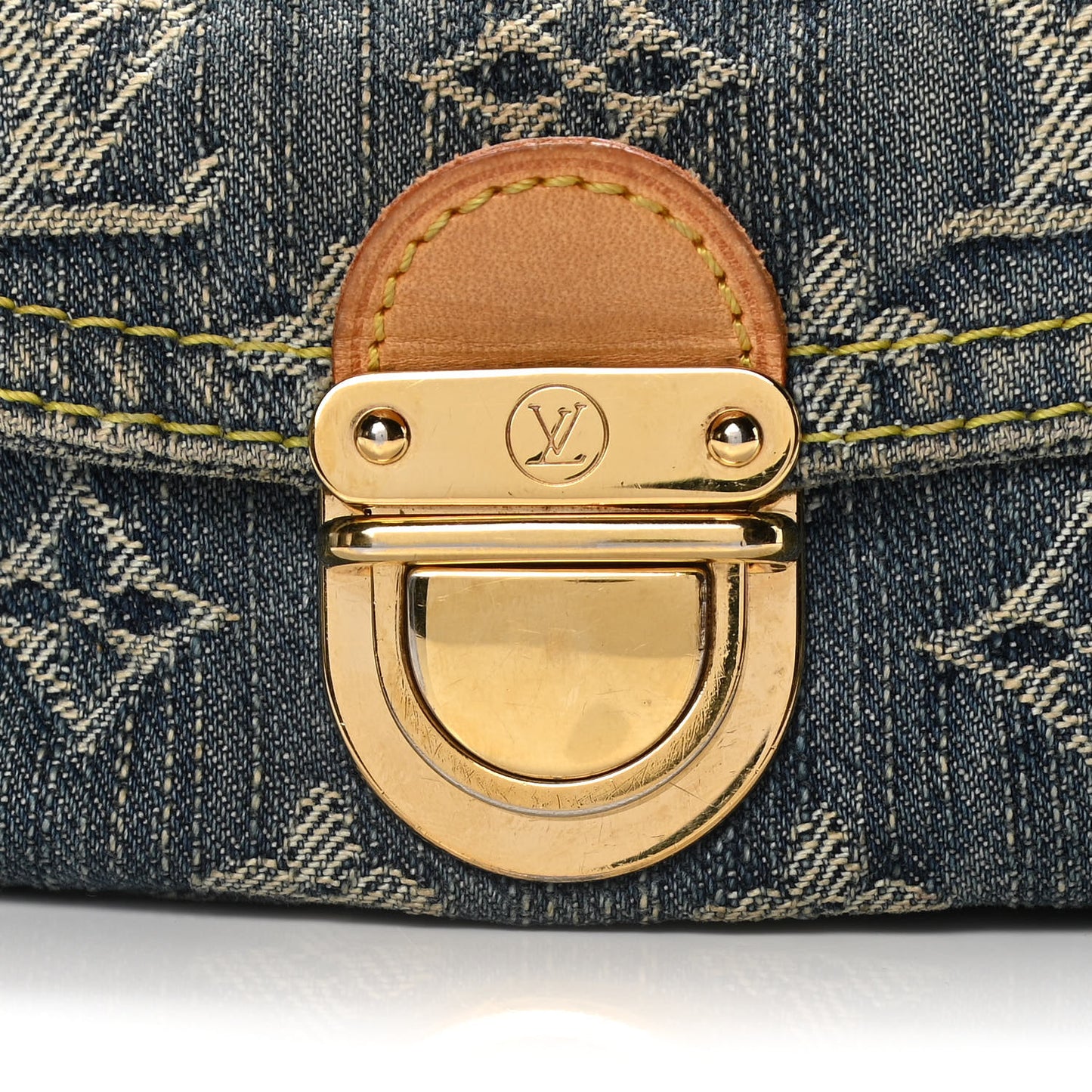 Monogram Denim Mini Pleaty Blue