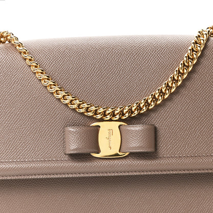 Salvatore Ferragamo Pebbled Calfskin Ginny Shoulder Bag Caraway Seed 8 of 10