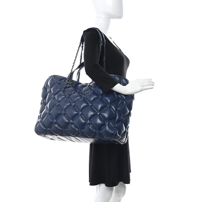 Chanel Calfskin Quilted Large Chesterfield Tote Navy 2 of 12