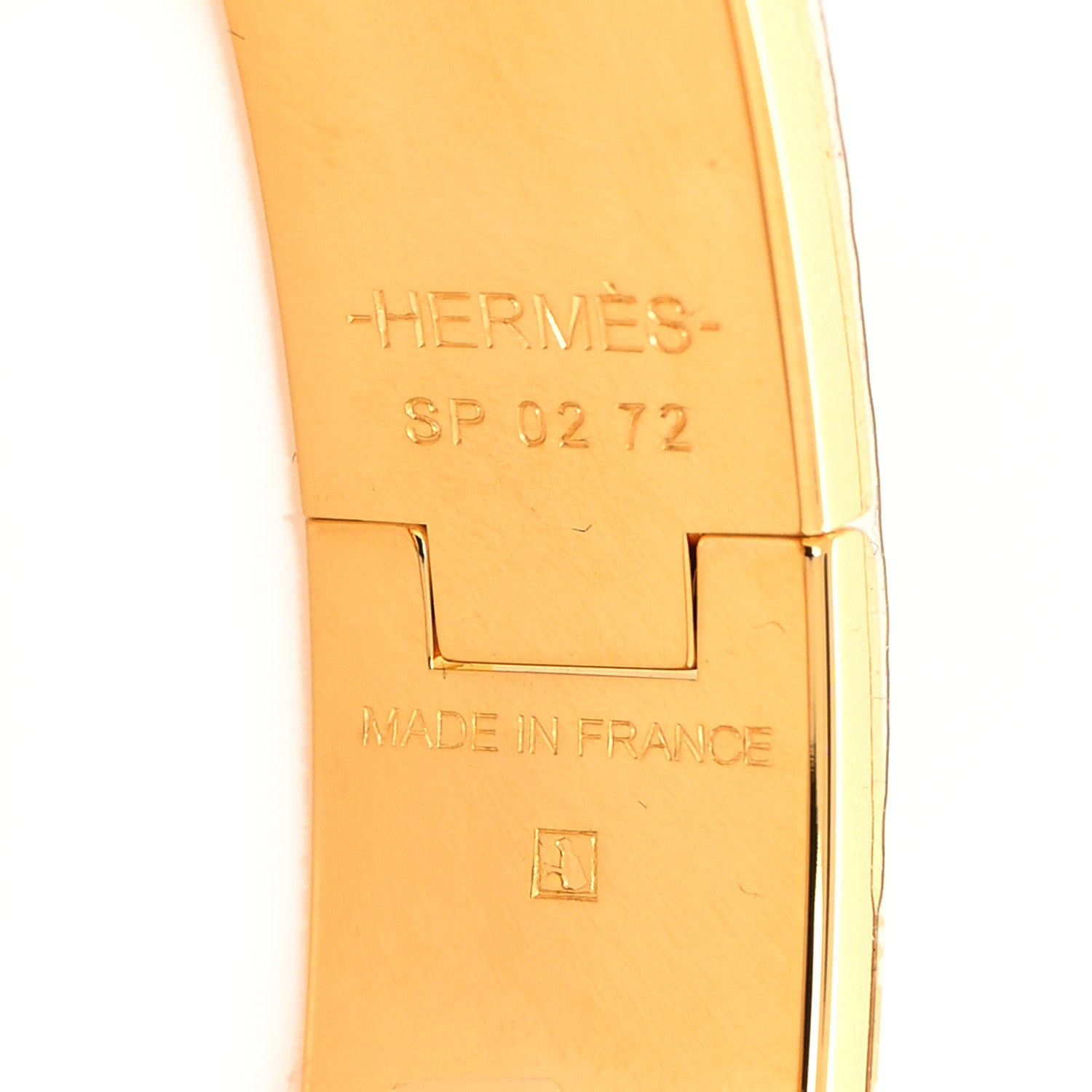 Hermes Enamel Printed Narrow Leopards Clic Clac H Bracelet PM Jaune Or White 5 of 5