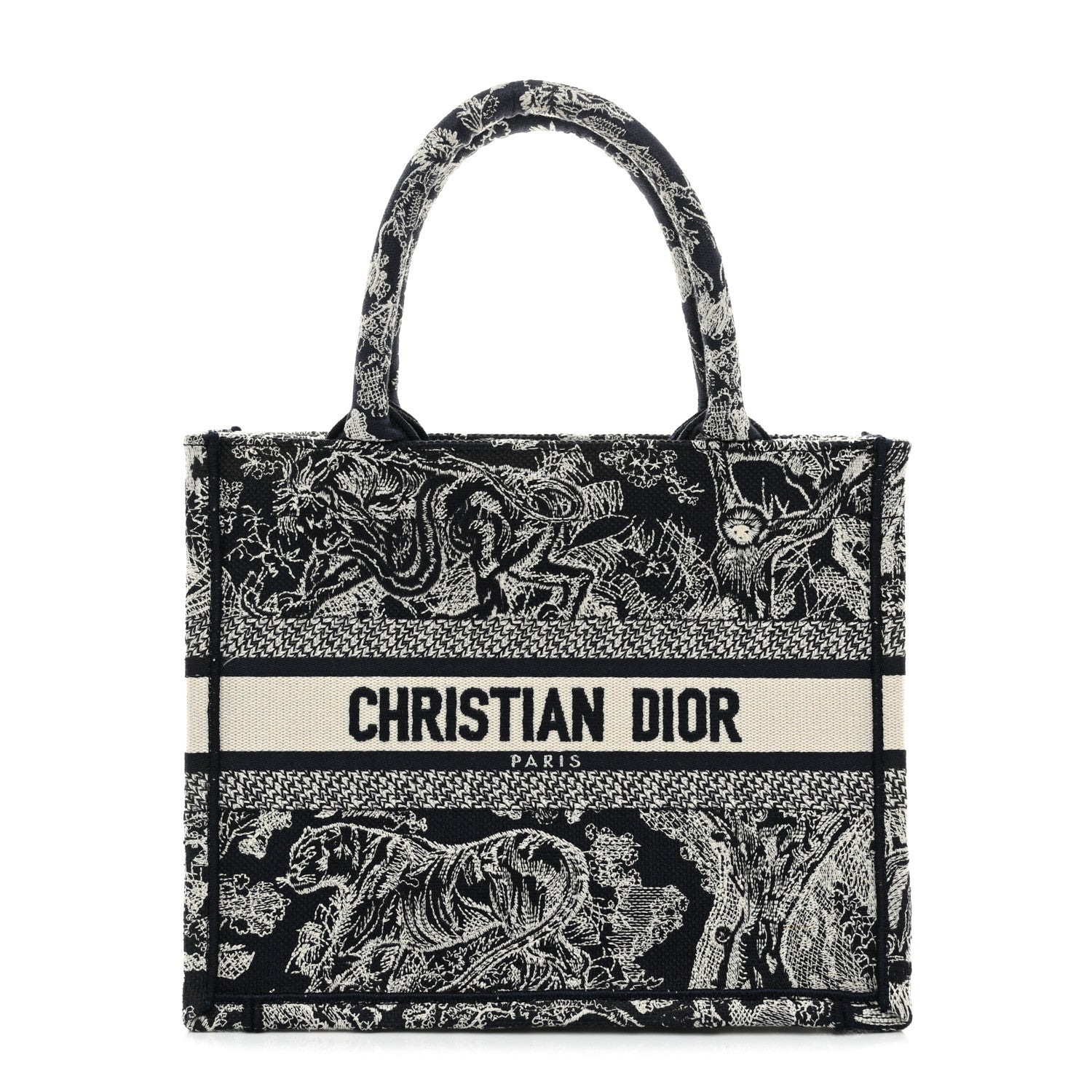 Christian Dior Canvas Embroidered Small Dioriviera Toile De Jouy Book Blue 1 of 10