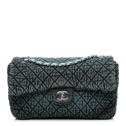 Chanel Denim Quilted Denimpression Flap Blue Black 1 of 4