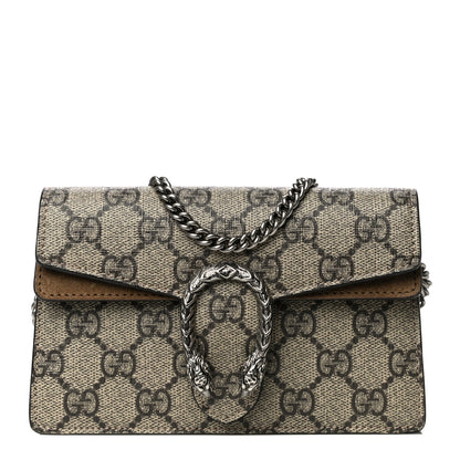 Gucci GG Supreme Monogram Super Mini Dionysus Shoulder Bag Taupe 1 of 10