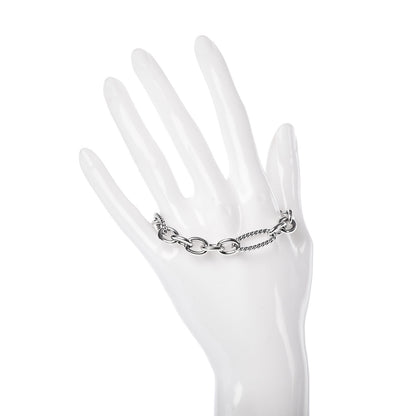 David Yurman Sterling Silver 18K Yellow Gold Figaro Link Bracelet 2 of 4