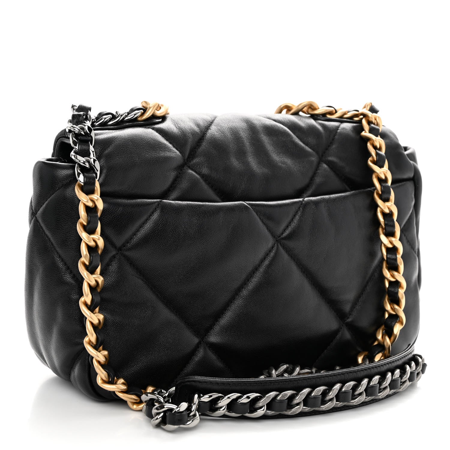 Chanel Lambskin Quilted Medium Chanel 19 Flap Black 3 of 11