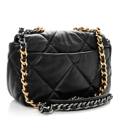 Chanel Lambskin Quilted Medium Chanel 19 Flap Black 3 of 11