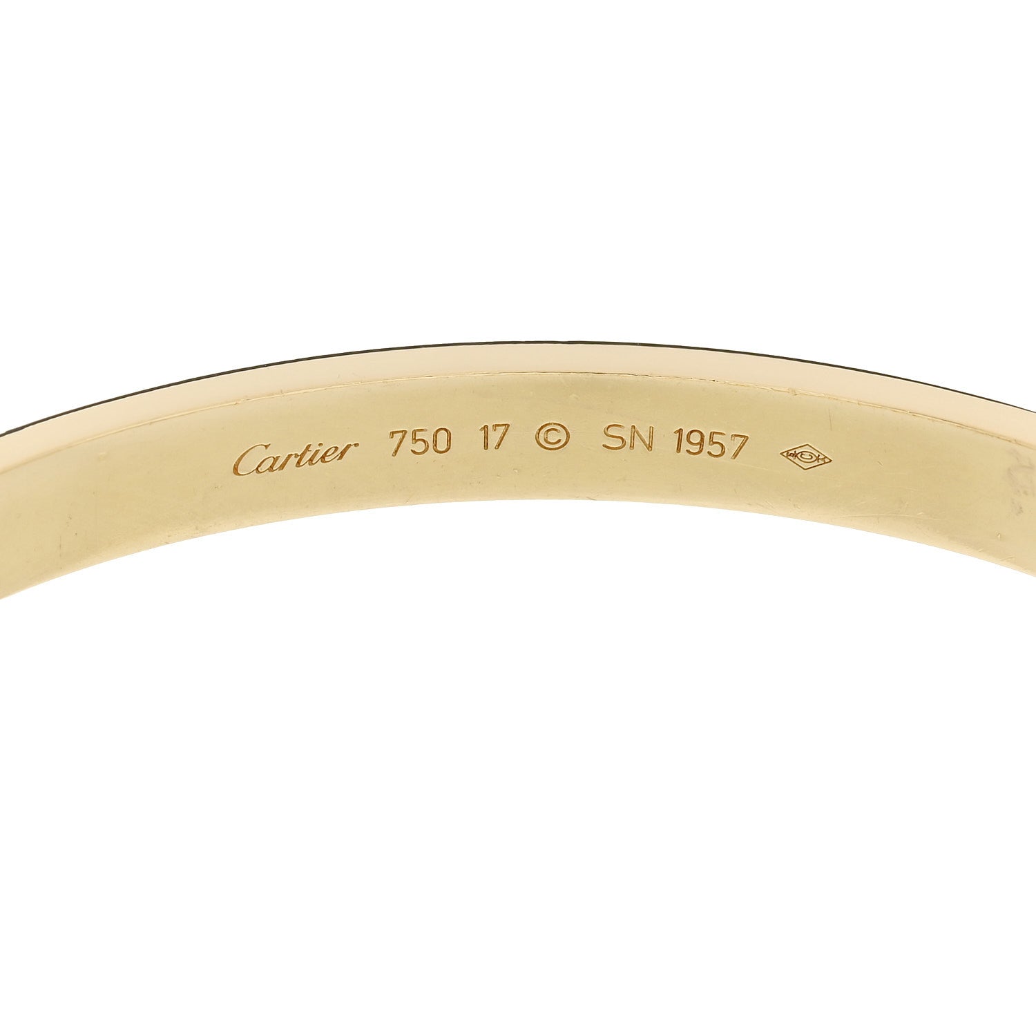Cartier 18K Yellow Gold LOVE Bracelet 17 6 of 10