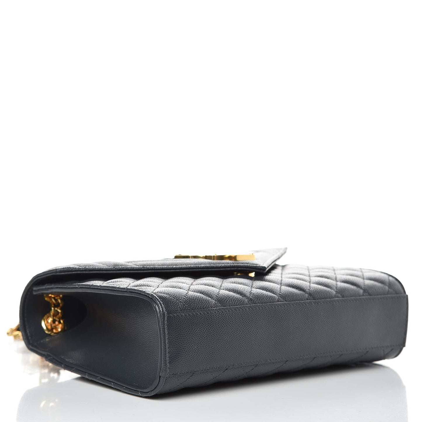 Grain De Poudre Textured Mixed Matelasse Triquilt Medium Monogram Satchel Dark Smog