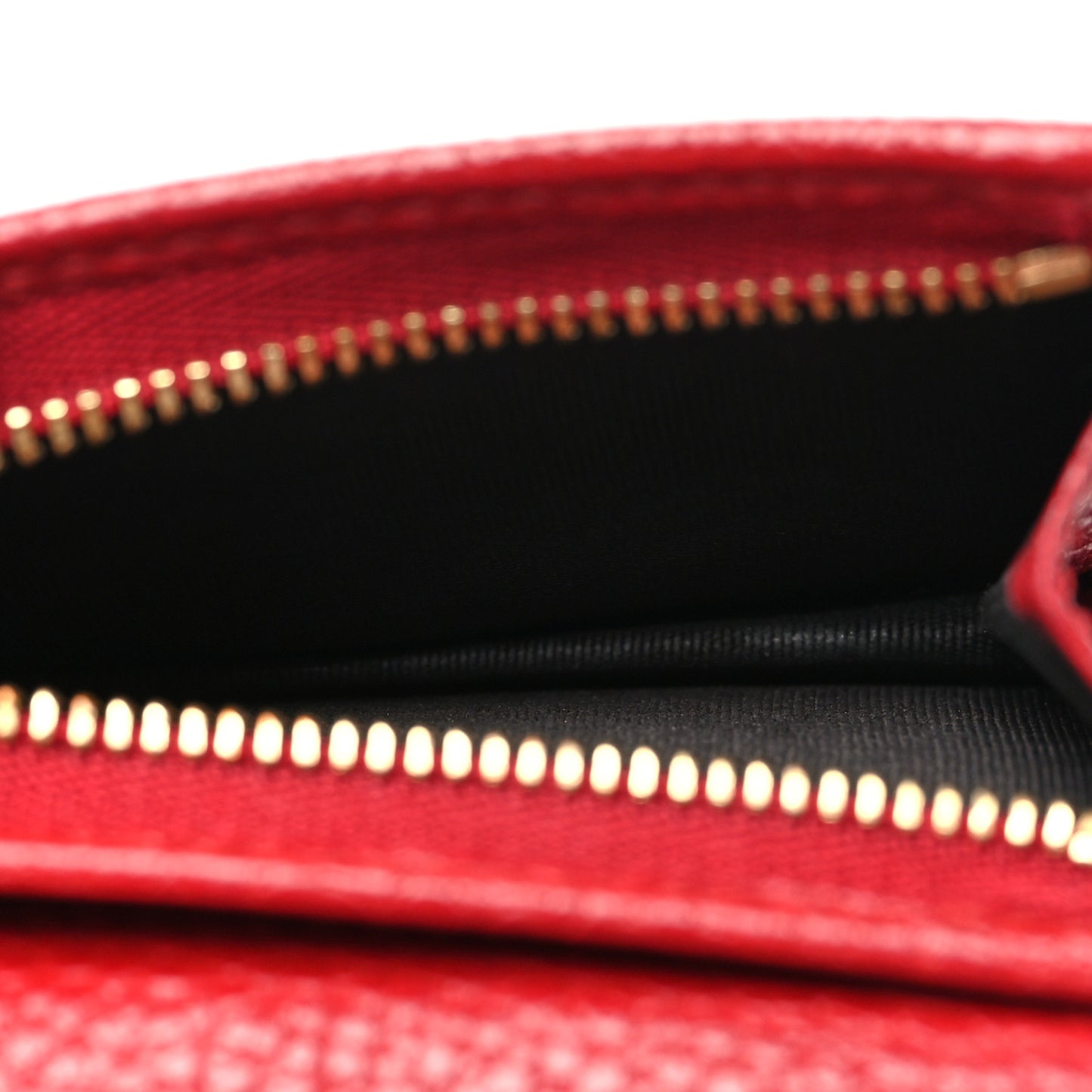 Pebbled Calfskin GG Marmont Card Case Hibiscus Red