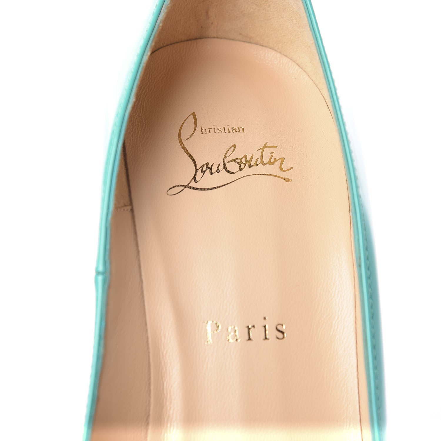 Christian Louboutin Patent Rolando 120 Pumps 38 Turquoise 7 of 8