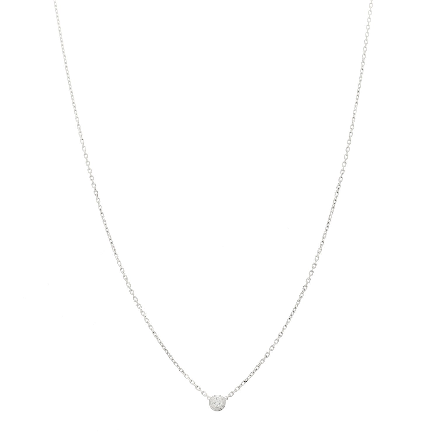 Cartier 18K White Gold Diamond XS D'Amour Pendant Necklace 1 of 6