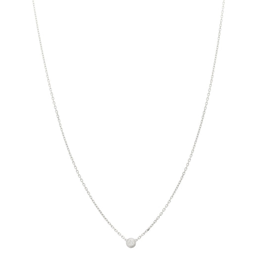 18K White Gold Diamond XS D'Amour Pendant Necklace