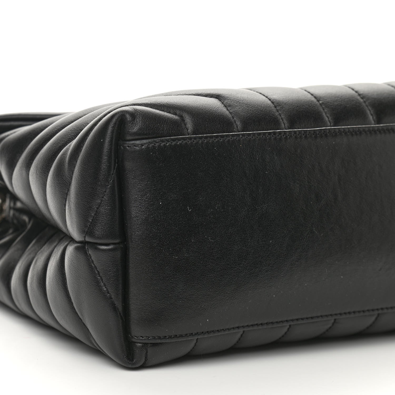 Saint Laurent Calfskin Y Quilted Monogram Medium Loulou Chain Satchel Black 9 of 11