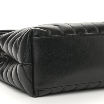 Saint Laurent Calfskin Y Quilted Monogram Medium Loulou Chain Satchel Black 9 of 11