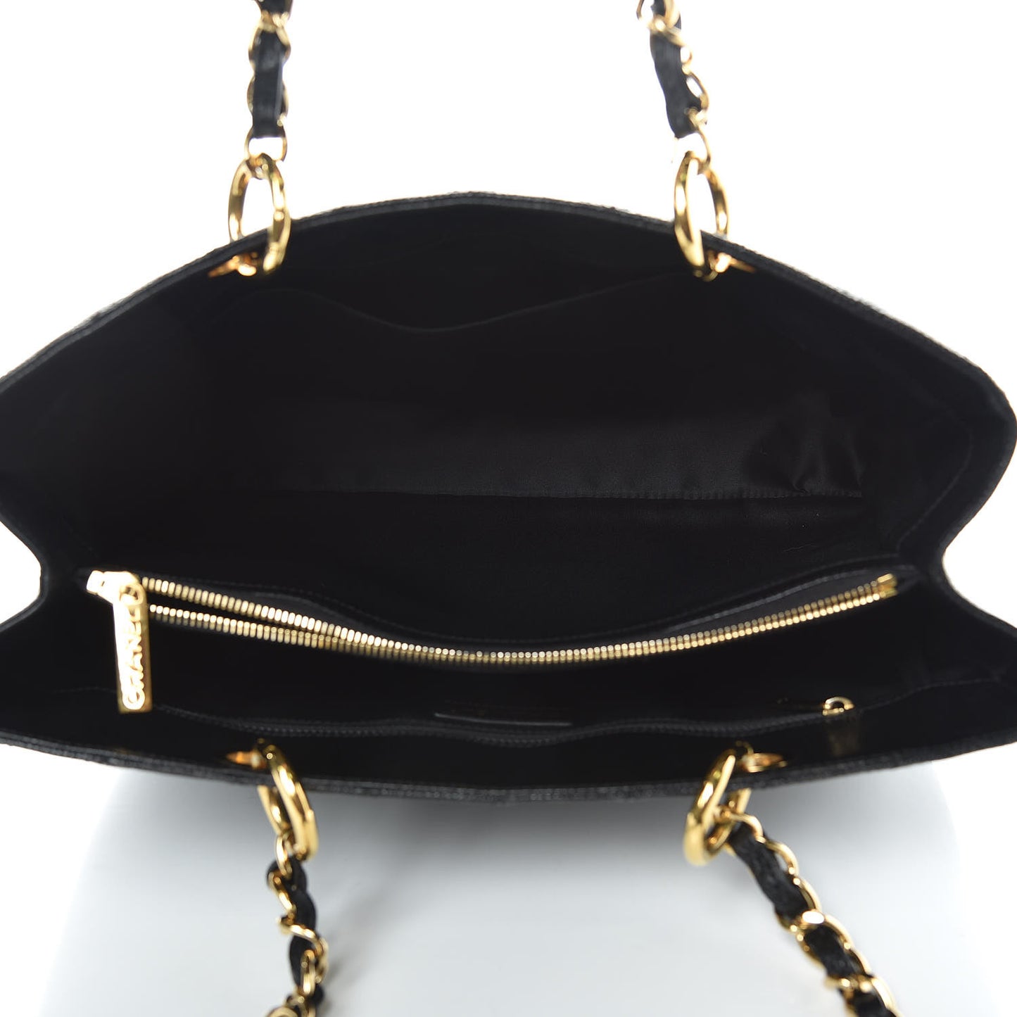 Caviar Quilted Grand Shopping Tote GST Black