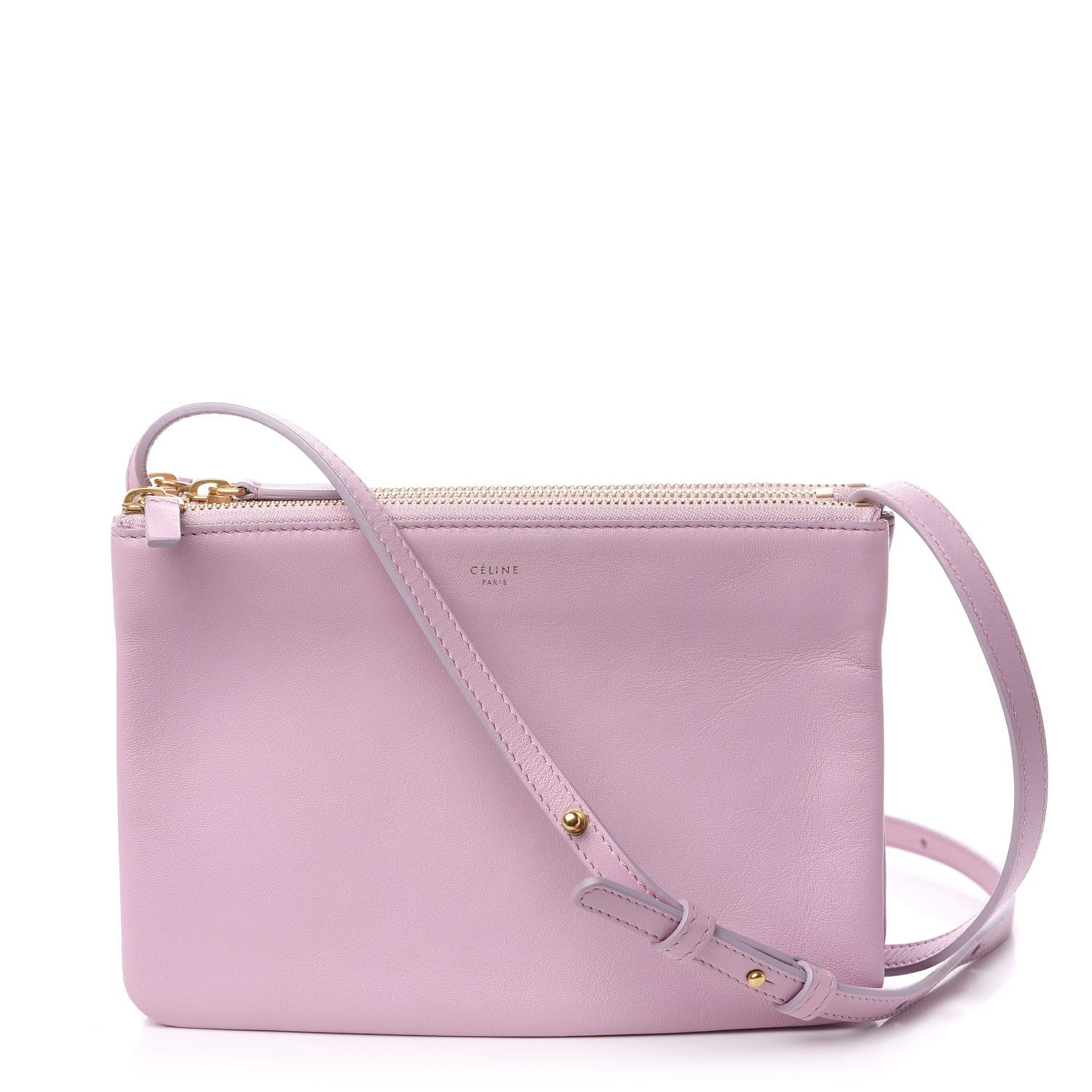 Celine Lambskin Small Trio Crossbody Bag Pink 1 of 14