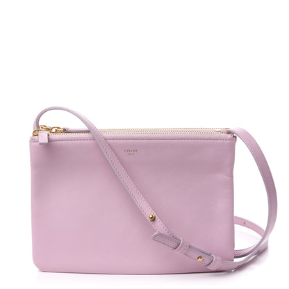 Celine Lambskin Small Trio Crossbody Bag Pink 1 of 14