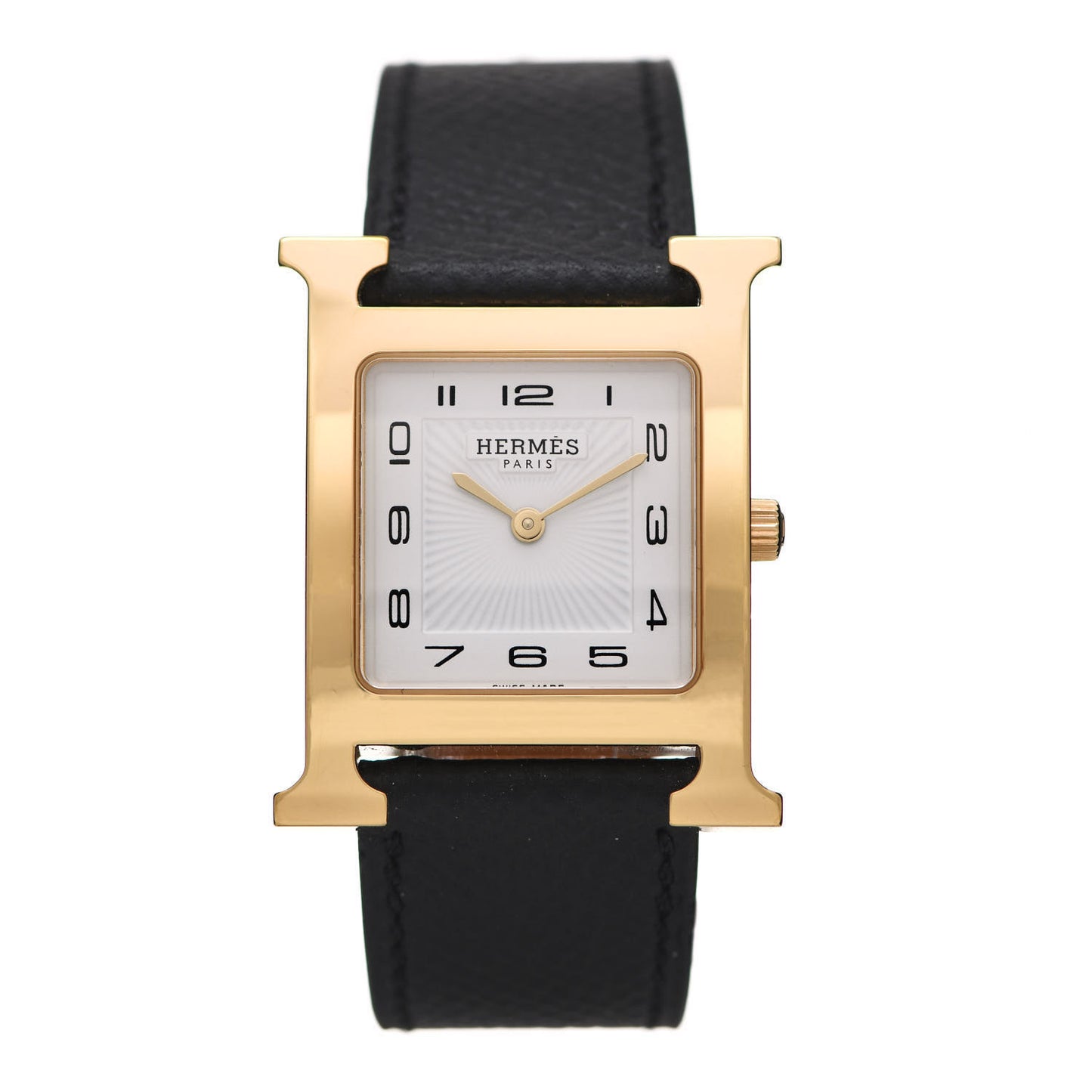 Stainless Steel Epsom 26mm Heure H Hour Quartz Watch Noir