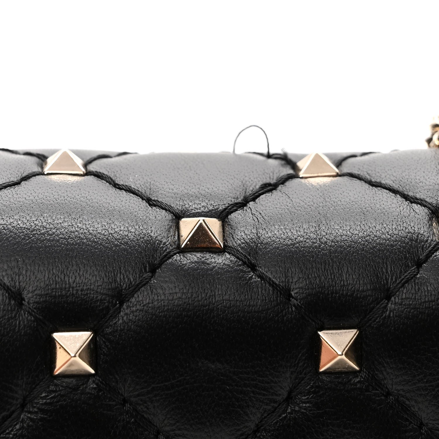 Valentino Garavani Lambskin Rockstud Spike Wallet on Chain Black 11 of 11