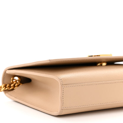 Saint Laurent Grain De Poudre Small Monogram Kate Satchel Nude Powder 9 of 11