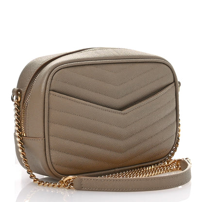 Saint Laurent Grain De Poudre Matelasse Monogram Mini Lou Camera Bag Taupe 3 of 11