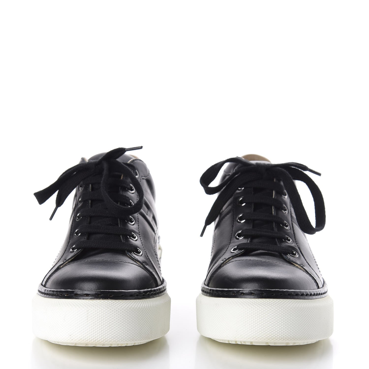 Hermes Calfskin Polo Sneakers 38 Black White 2 of 10