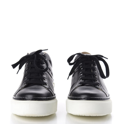 Hermes Calfskin Polo Sneakers 38 Black White 2 of 10
