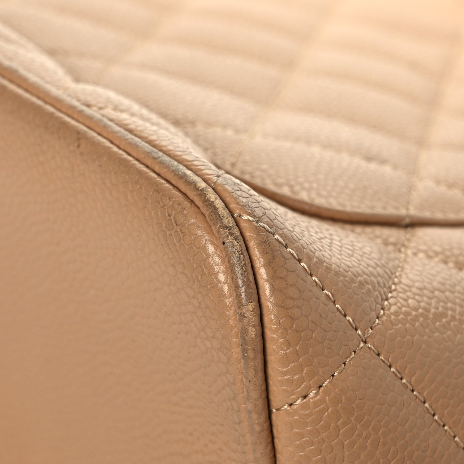 Chanel Caviar Quilted Medallion Tote Beige 14 of 15