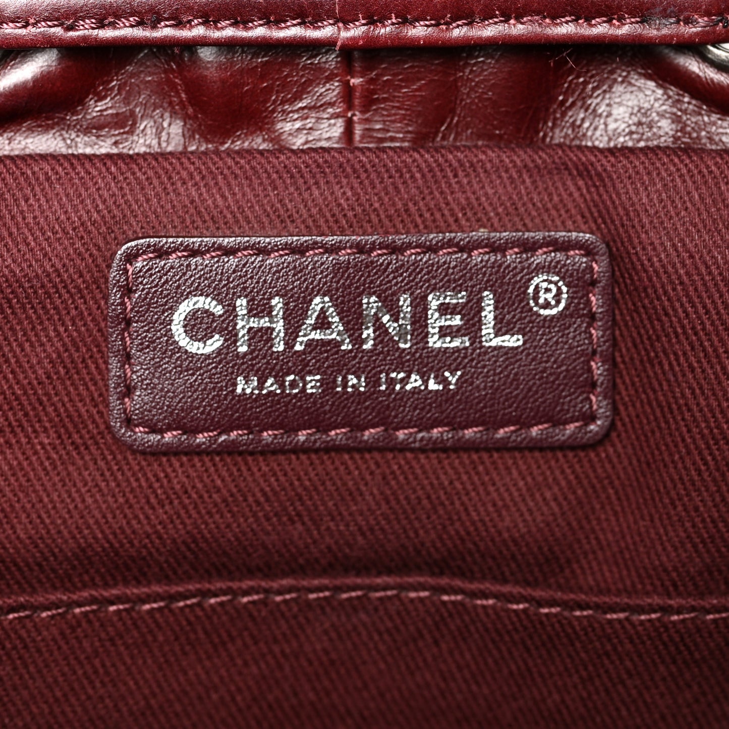 Glazed Calfskin Quilted Small Salzburg Mountain Backpack Burgundy