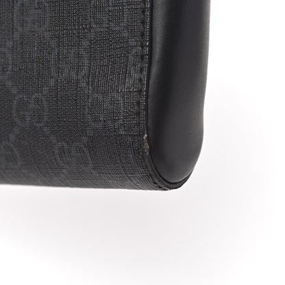 Gucci GG Supreme Monogram Web Small Flat Messenger Bag Black Grey 19 of 19