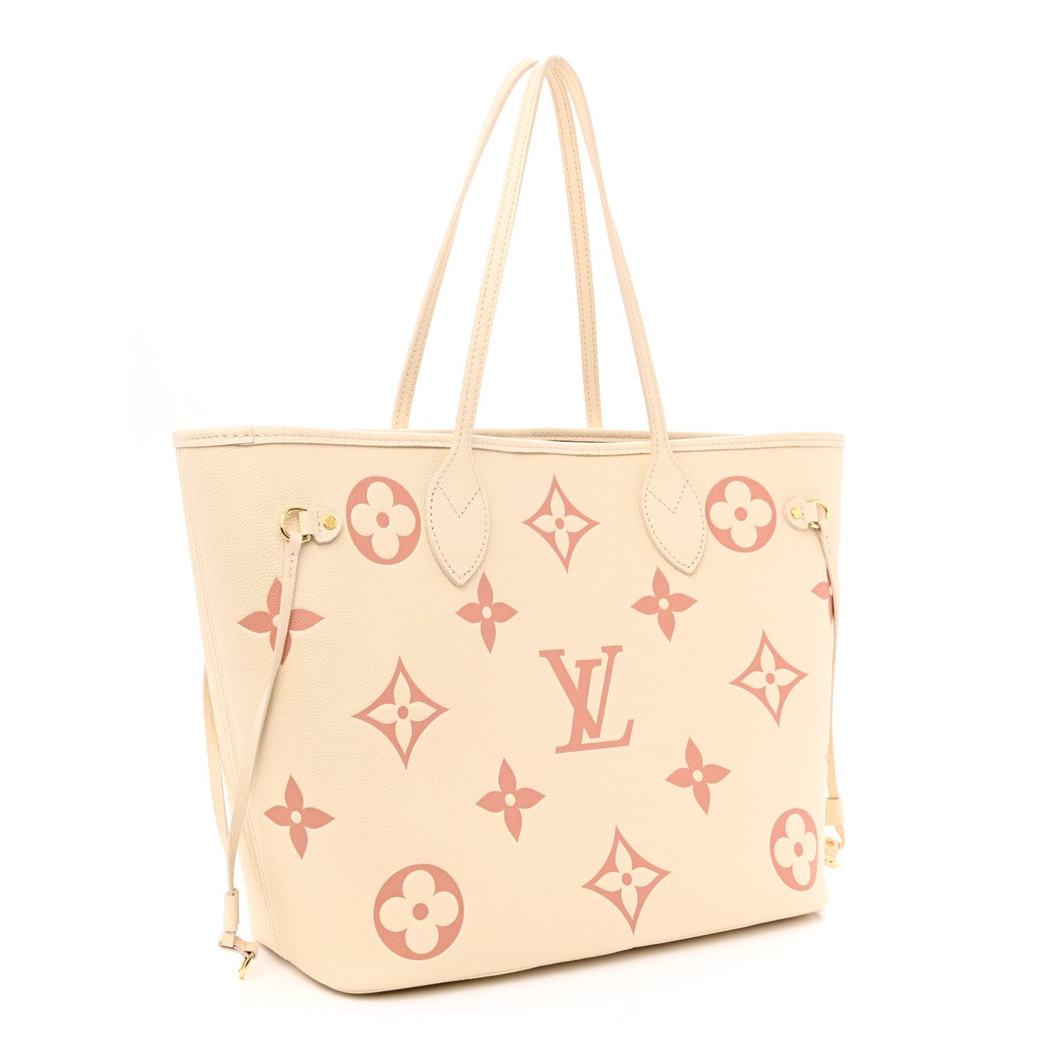 Louis Vuitton Empreinte Monogram Giant Neverfull MM Creme Rose Trianon 4 of 11
