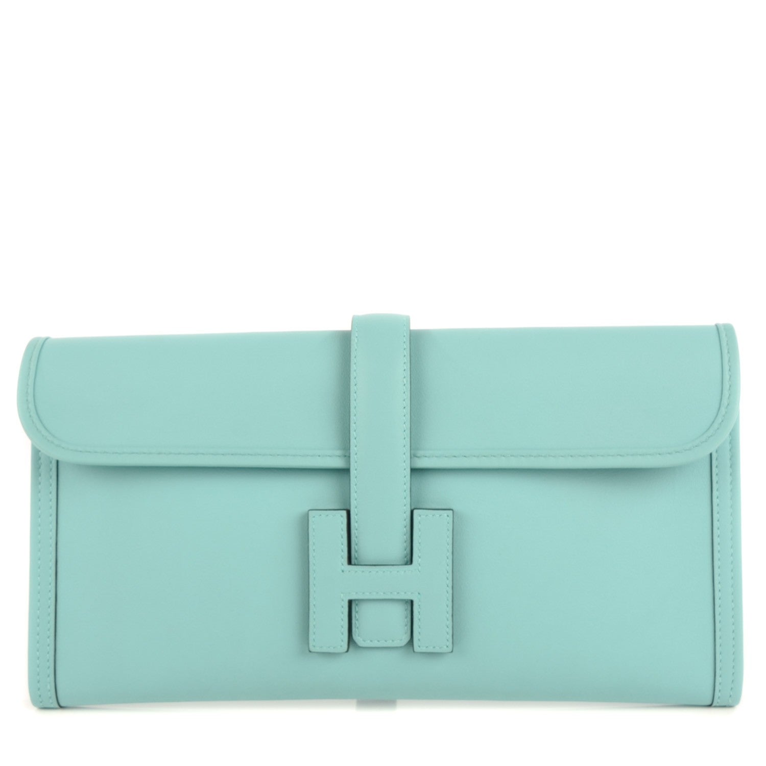 Hermes Veau Swift Jige Elan 29 Clutch Bleu Atoll 1 of 13