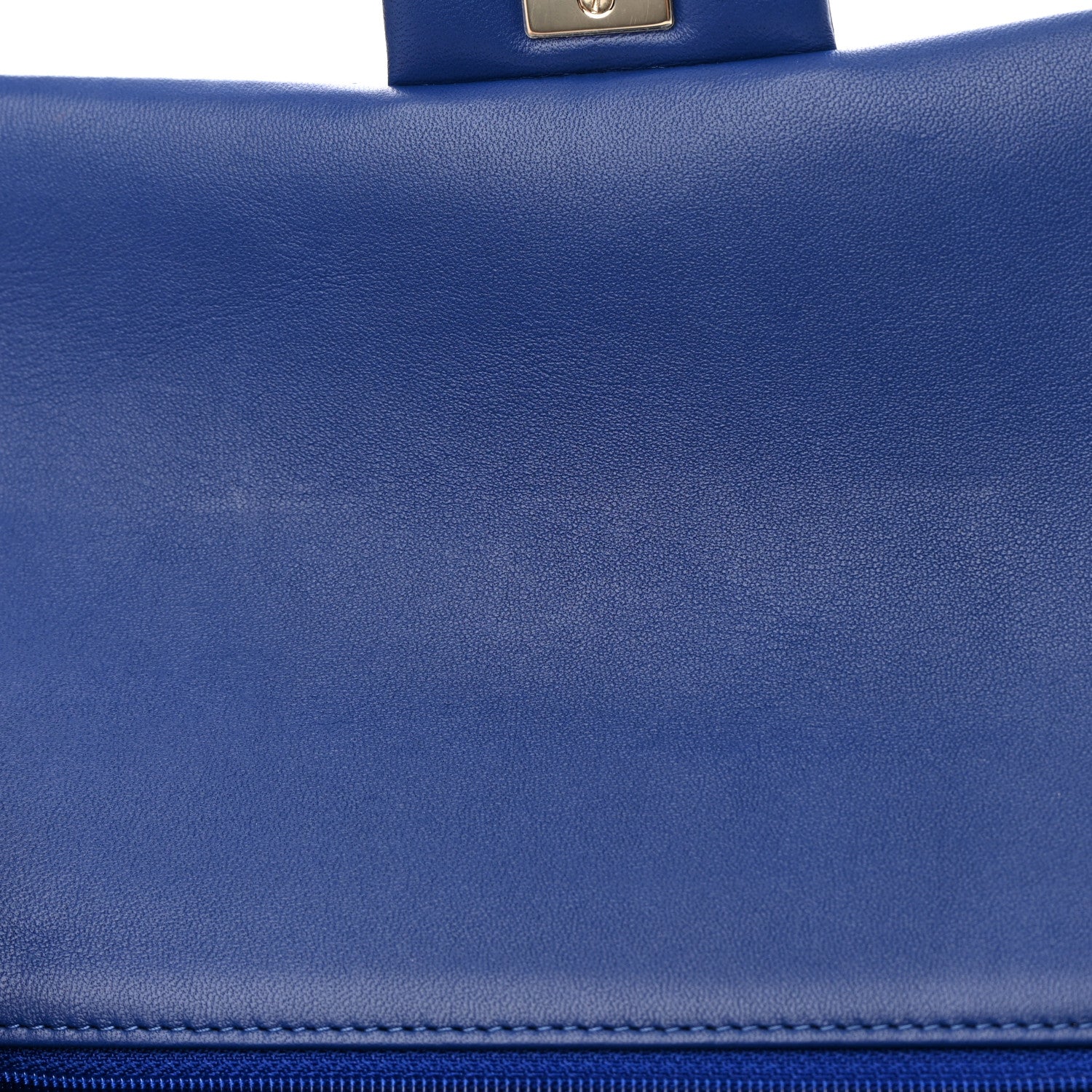 Chanel Lambskin Quilted Mini Top Handle Rectangular Flap Blue 11 of 12