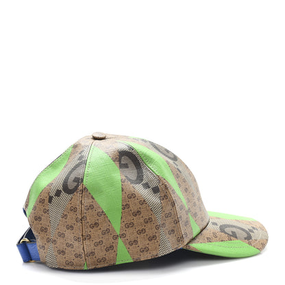 Gucci GG Supreme Monogram Mix Textured Patchwork Rhombus Baseball Hat XL Beige 6 of 9