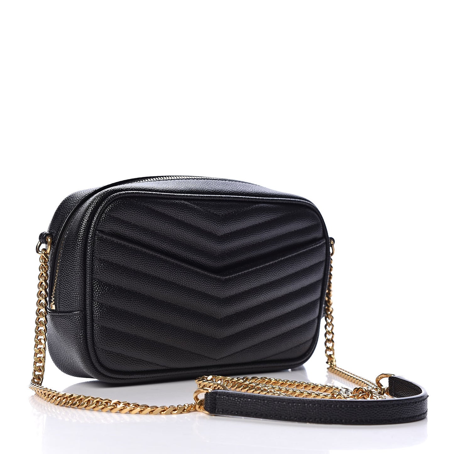 Grain De Poudre Matelasse Monogram Mini Lou Camera Bag Black