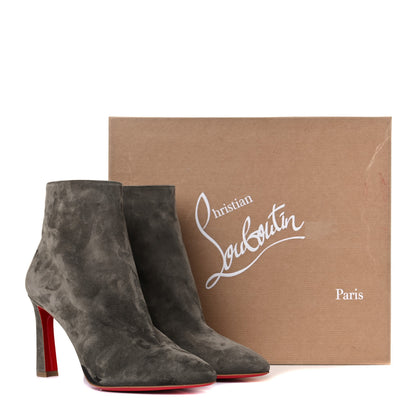 Christian Louboutin Suede So Eleonor Ankle Booties 39.5 Gray 17 of 17